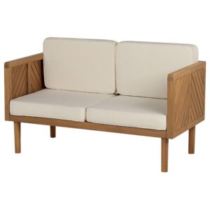 wohnli-moebel-suche-800000527570-1 LOUNGE-SET Akazienholz 4-sitzer Hellbraun Baratti Holz Beliani Garten & Outdoor > Gartenmöbel > Gartenmöbel-Sets Braun