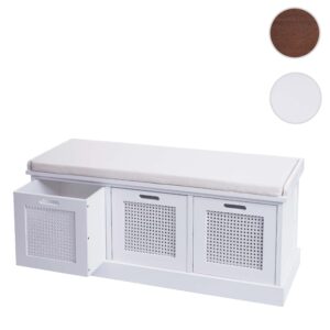 wohnli-moebel-suche-800000528537-1 SITZBANK AUFBEWAHRUNGSBOXEN Cremeweiß Holz MCW Garderoben > Garderobenbänke Weiß
