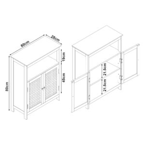 BADEZIMMERSCHRANK Karlsøy Holzwerkstoff [en.casa] Möbel > Schränke > Badezimmerschränke Weiß