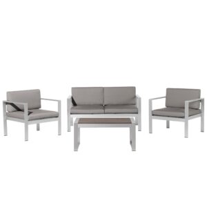 wohnli-moebel-suche-800000529438 Wohnli Möbelsuche - LOUNGE-SET 4-sitzer Aluminium Dunkelgrau Salerno