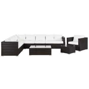 wohnli-moebel-suche-800000529439 Wohnli Möbelsuche - LOUNGE-SET 8-Sitzer braun linksseitig modular Auflagen beige XXL