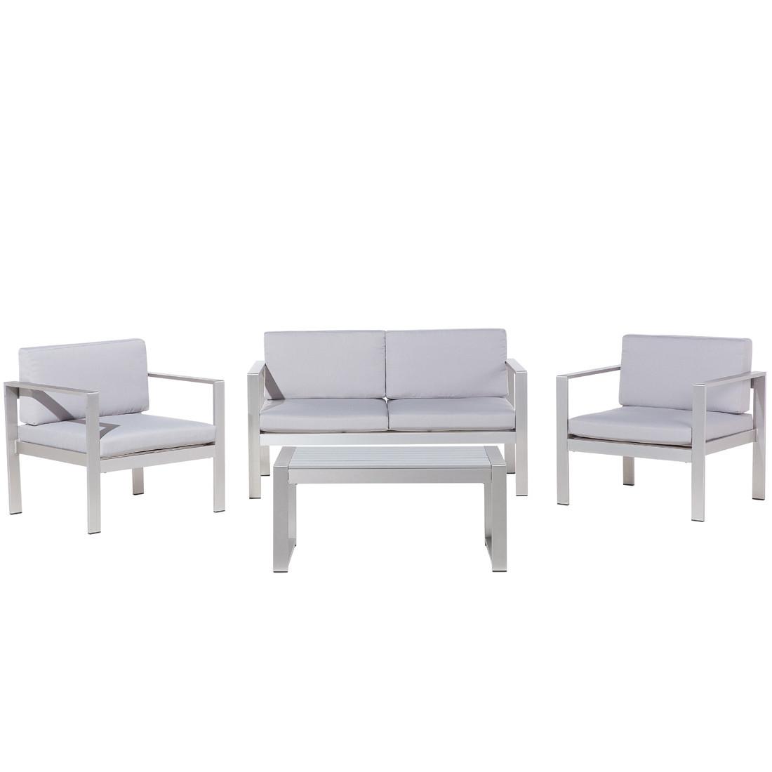 wohnli-moebel-suche-800000529440 Wohnli Möbelsuche - LOUNGE-SET 4-sitzer Aluminium Hellgrau Salerno