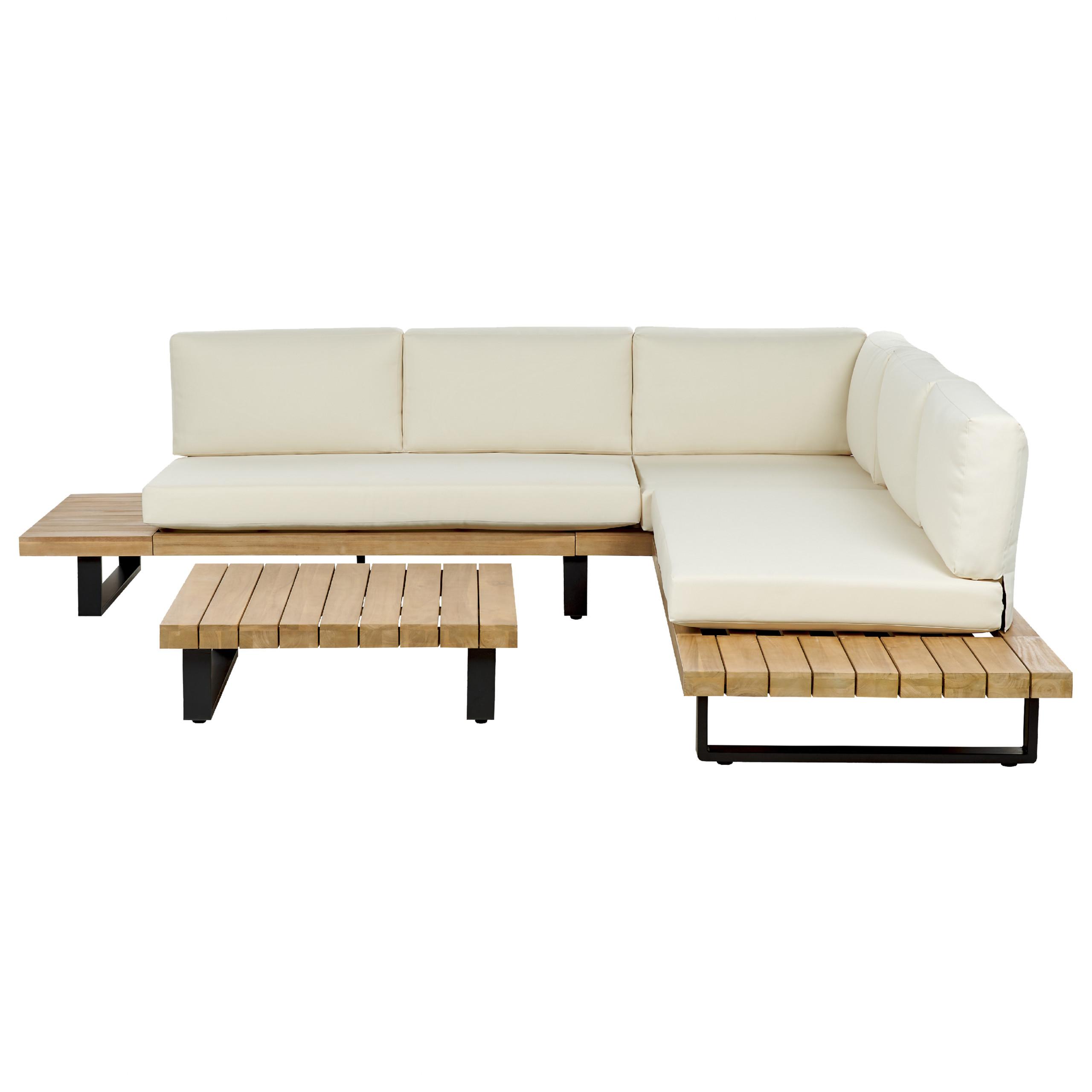 wohnli-moebel-suche-800000529442 Wohnli Möbelsuche - LOUNGE SET 5-Sitzer hellbraun Auflagen cremeweiß Mykonos