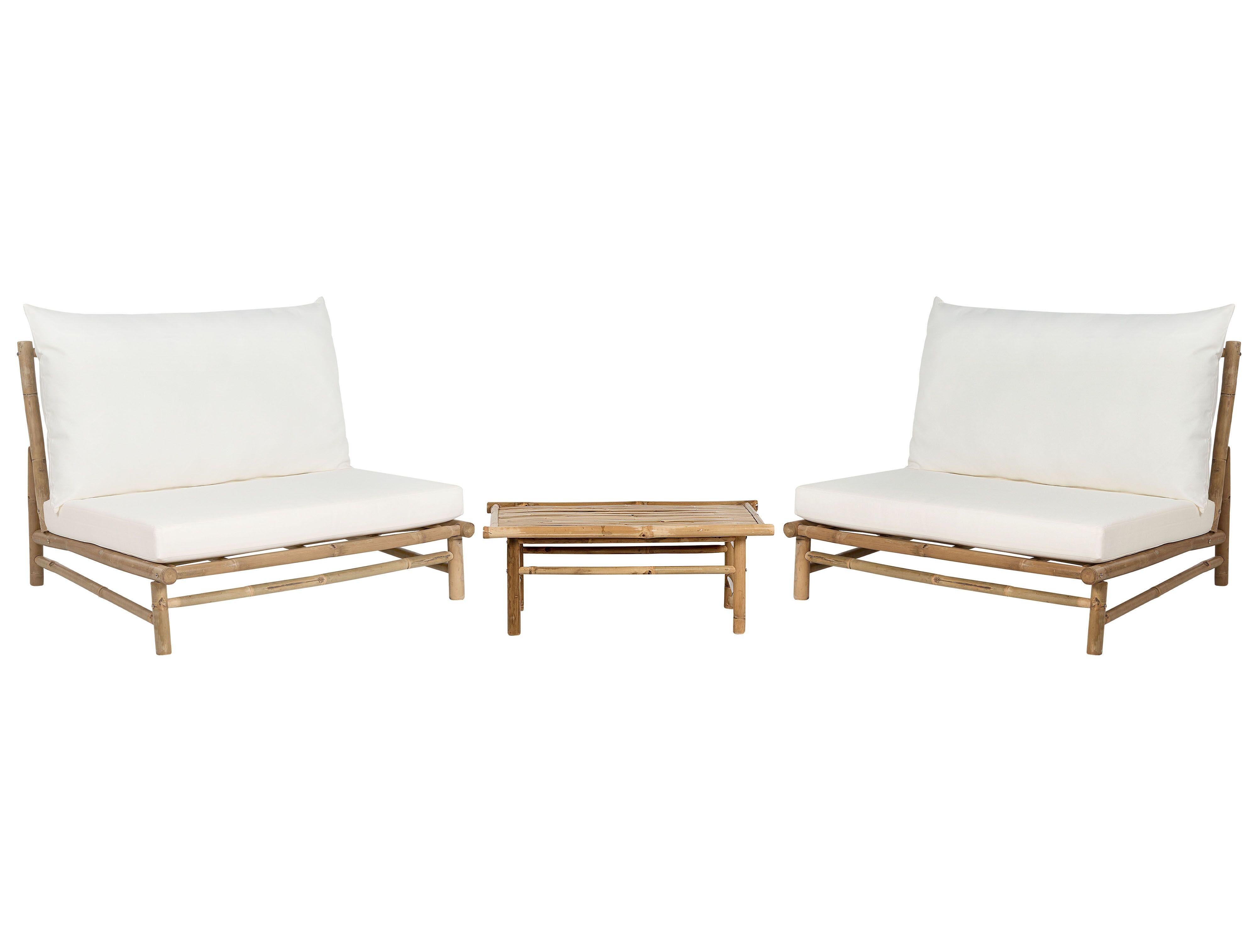 wohnli-moebel-suche-800000529447 Wohnli Möbelsuche - LOUNGE SET 2-Sitzer Hellbraun Auflagen cremeweiß Todi