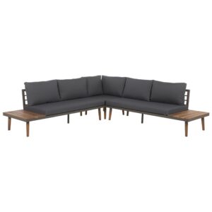 LOUNGE-SET 5-Sitzer grau Corato Holz Beliani Garten & Outdoor > Gartenmöbel > Gartenmöbel-Sets Grau