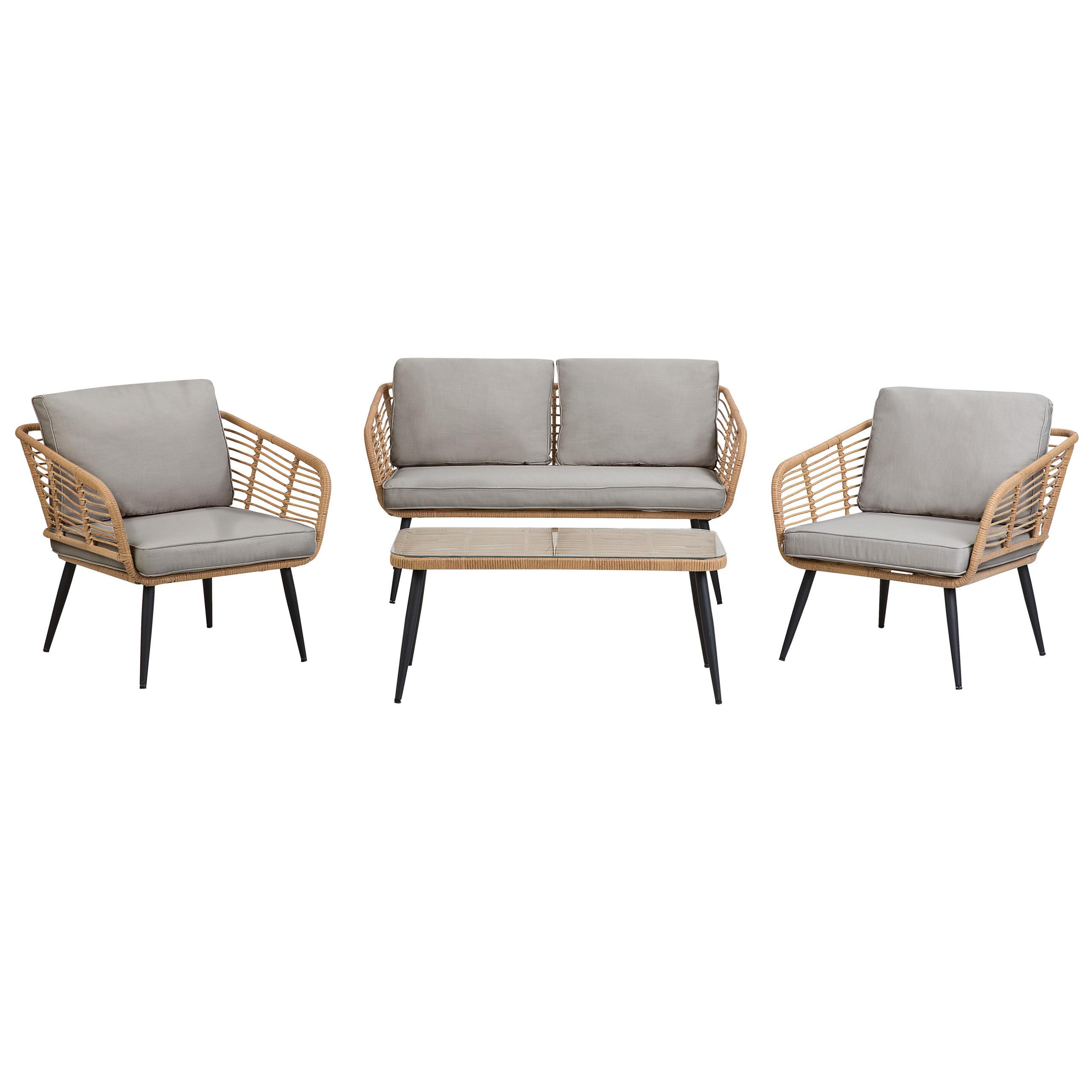 wohnli-moebel-suche-800000529501 Wohnli Möbelsuche - 4-SITZER LOUNGE SET Rattan Natürlich Corinth Ii