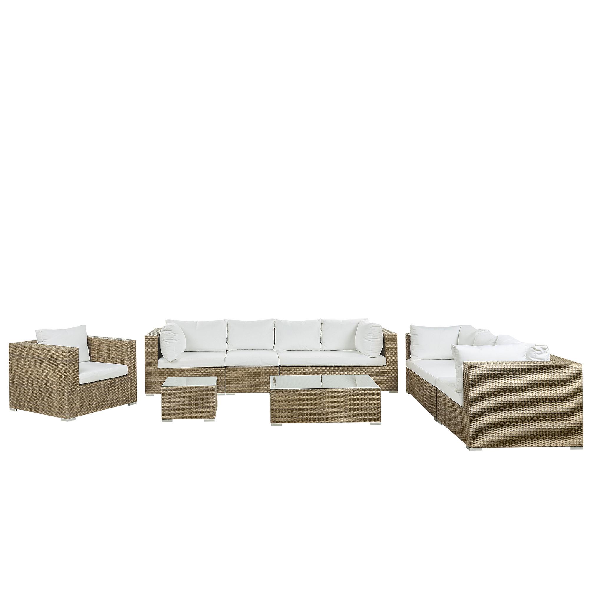 wohnli-moebel-suche-800000529502 Wohnli Möbelsuche - 8-SITZER LOUNGE SET Rattan Hellbraun Maestro