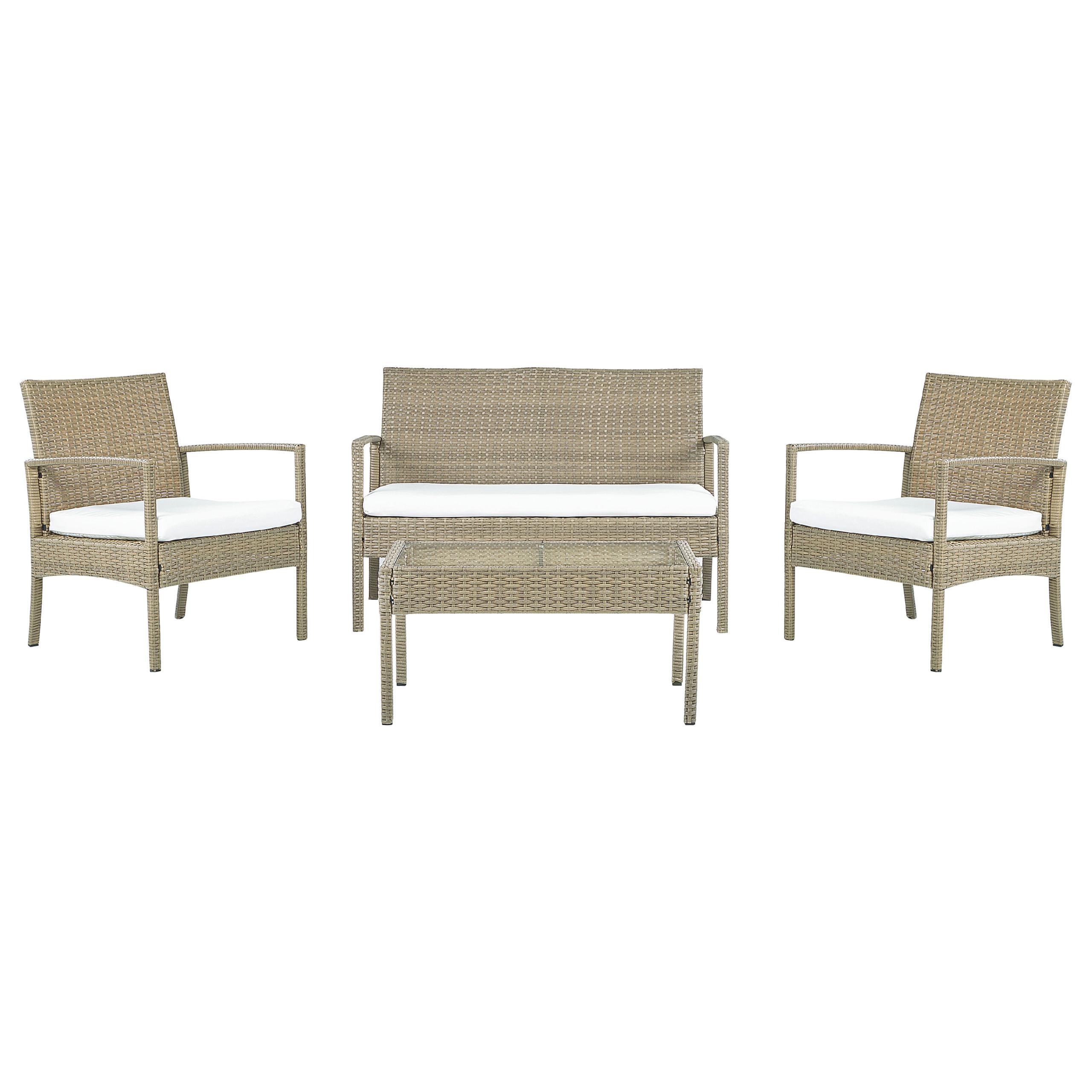 Wohnli Möbelsuche - LOUNGE-SET 4-sitzer Rattan Beige Marsala