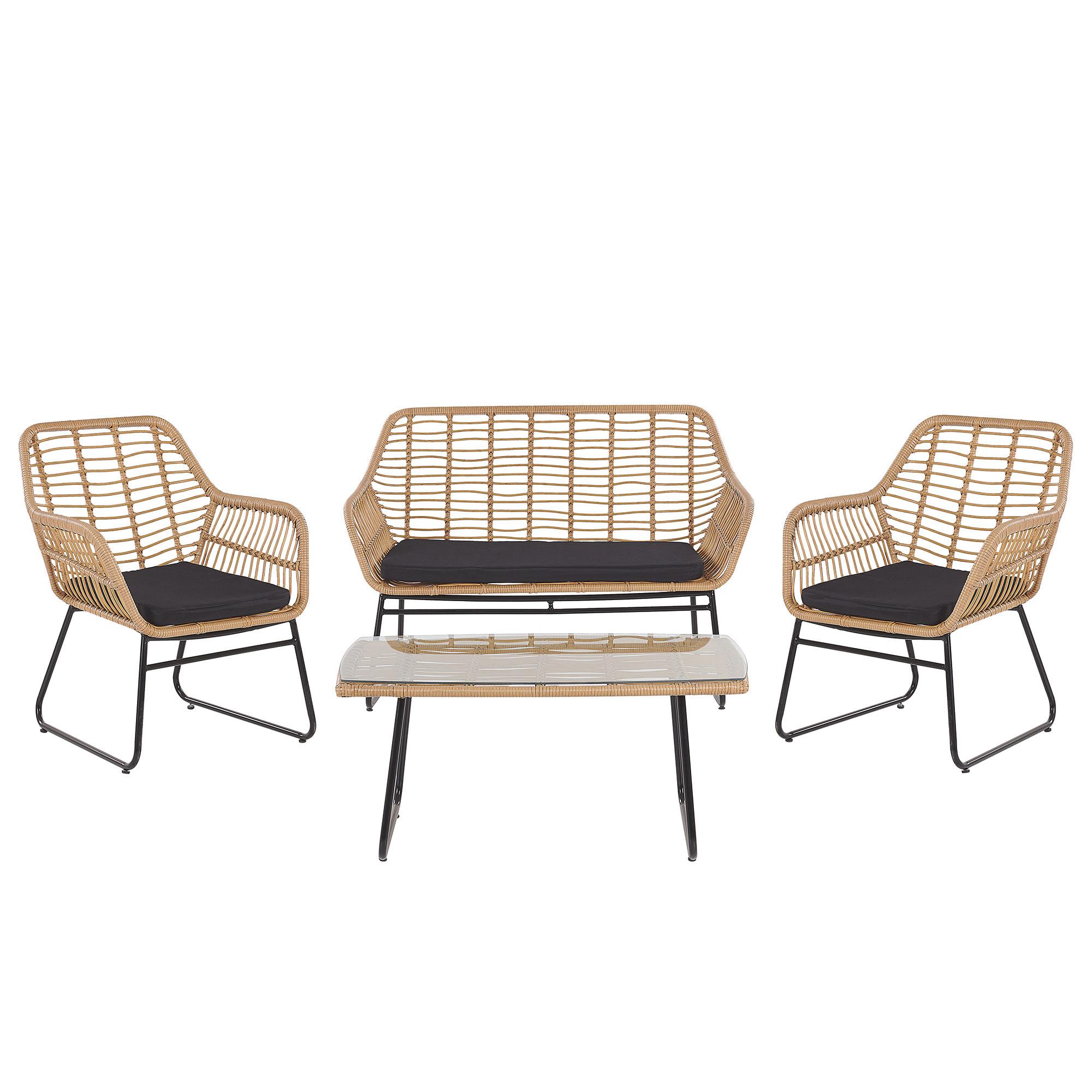 Wohnli Möbelsuche - LOUNGE-SET 4-sitzer Rattan Beige Minori