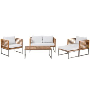 Wohnli Möbelsuche - LOUNGE-SET 4-sitzer Akazienholz Hellbraun Bermuda