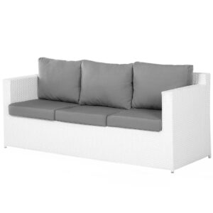 wohnli-moebel-suche-800000529522-1 LOUNGE-SET 6-Sitzer weiß Roma Kunststoff Beliani Garten & Outdoor > Gartenmöbel > Gartenmöbel-Sets Weiß