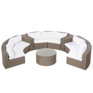 wohnli-moebel-suche-800000529538-1 LOUNGE-SET braun Severo Kunststoff Beliani Garten & Outdoor > Gartenmöbel > Gartenmöbel-Sets Braun