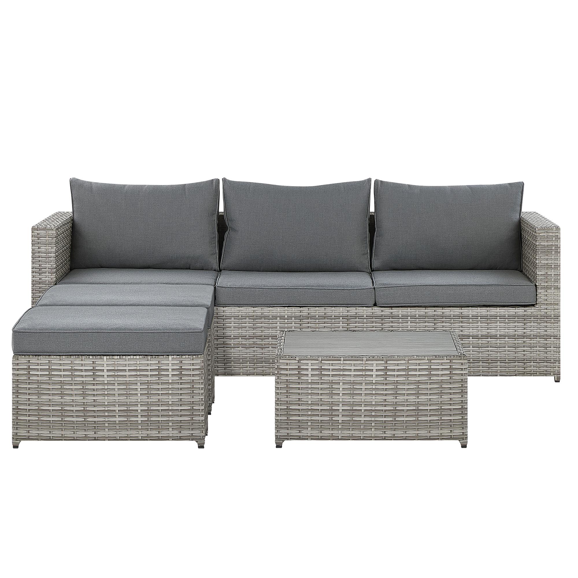 Wohnli Möbelsuche - LOUNGE SET 5-Sitzer grau linksseitig modular Sabbia