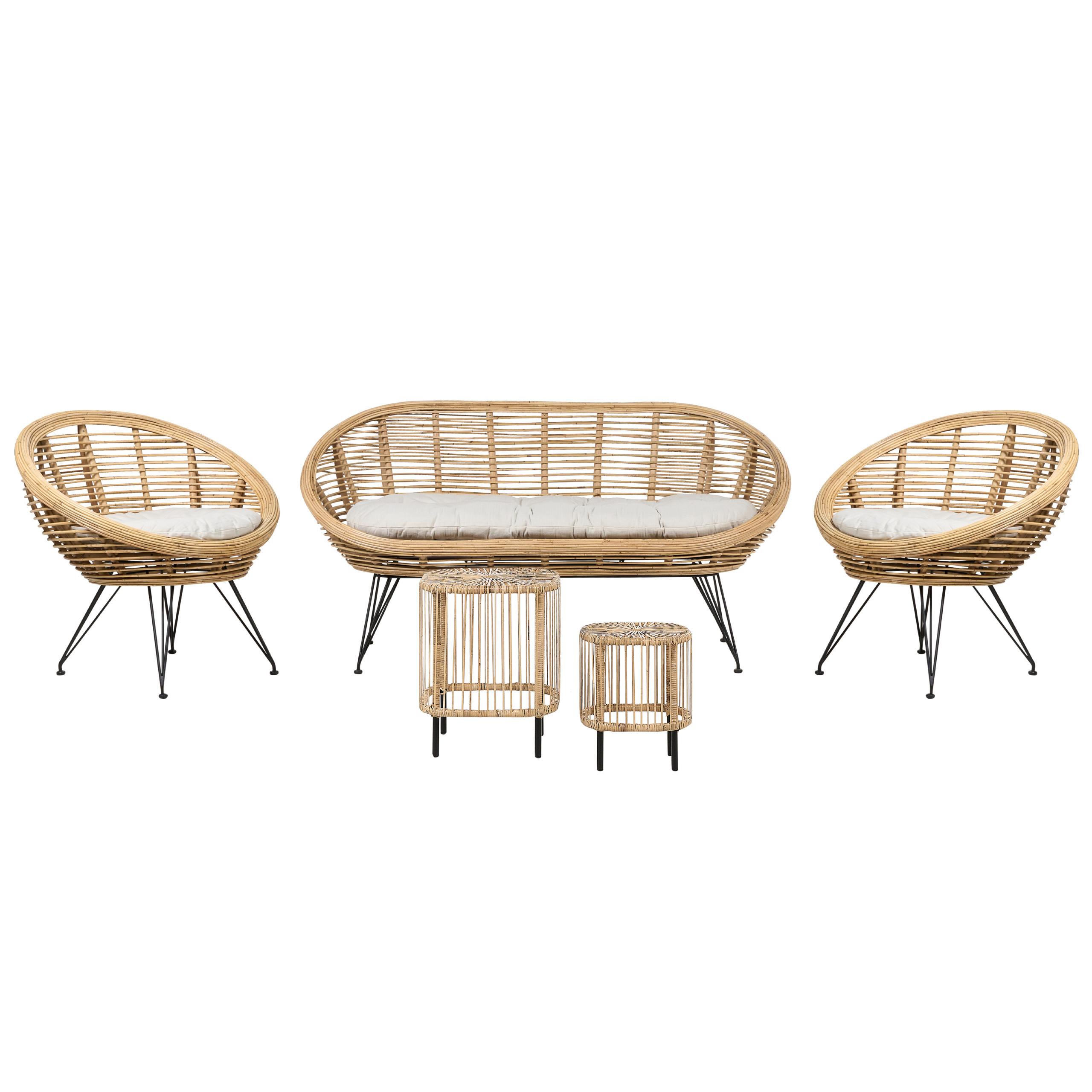 wohnli-moebel-suche-800000529831 Wohnli Möbelsuche - 4-SITZER LOUNGE SET Rattan Natürlich Maratea/Cesenatico