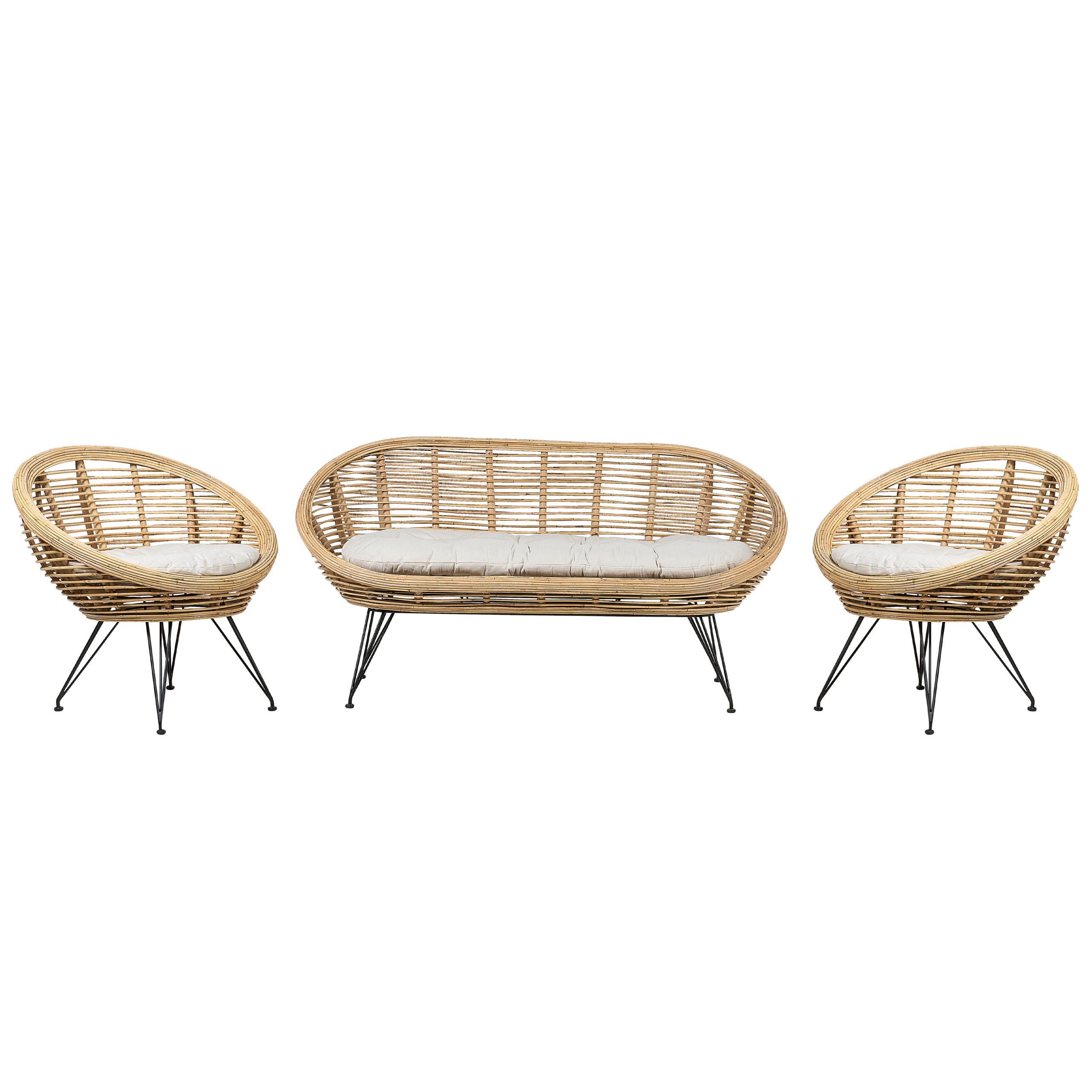 Wohnli Möbelsuche - LOUNGE-SET 4-sitzer Rattan Natürlich Maratea