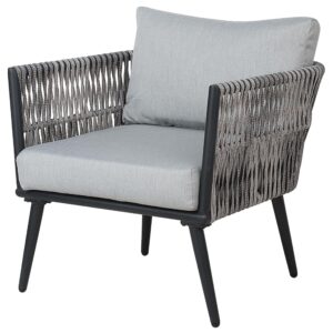 GARTENMÖBEL-SET 4-sitzer Rattan Grau Preveza Kunststoff Beliani Garten & Outdoor > Gartenmöbel > Gartenmöbel-Sets Grau