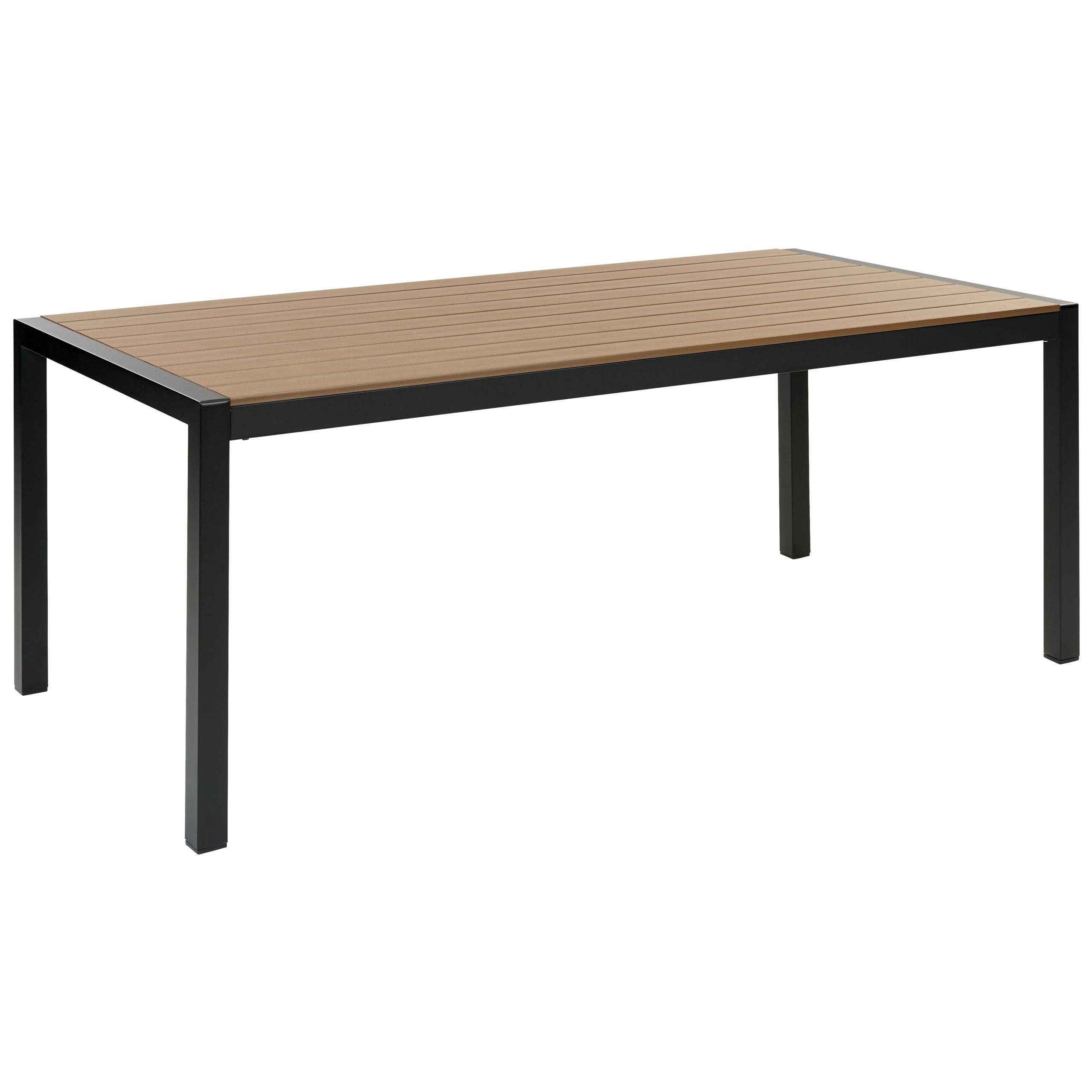 Wohnli Möbelsuche - GARTENTISCH Aluminium hellbraun/schwarz 180/90 cm Vernio