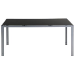 wohnli-moebel-suche-800000531753-1 GARTENTISCH Glas schwarz 160/90 cm Catania Metall Beliani Garten & Outdoor > Gartenmöbel > Gartentische Schwarz