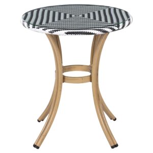 wohnli-moebel-suche-800000531756-1 GARTENTISCH Rattan schwarz/weiß 70 cm Rifreddo Kunststoff Beliani Garten & Outdoor > Gartenmöbel > Gartentische Schwarz
