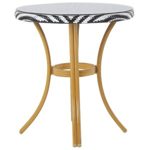 Wohnli Möbelsuche - GARTENTISCH Rattan schwarz/weiß 70 cm Rifreddo