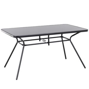 wohnli-moebel-suche-800000531780 Wohnli Möbelsuche - GARTENTISCH Stahl schwarz 140/80 cm Livo