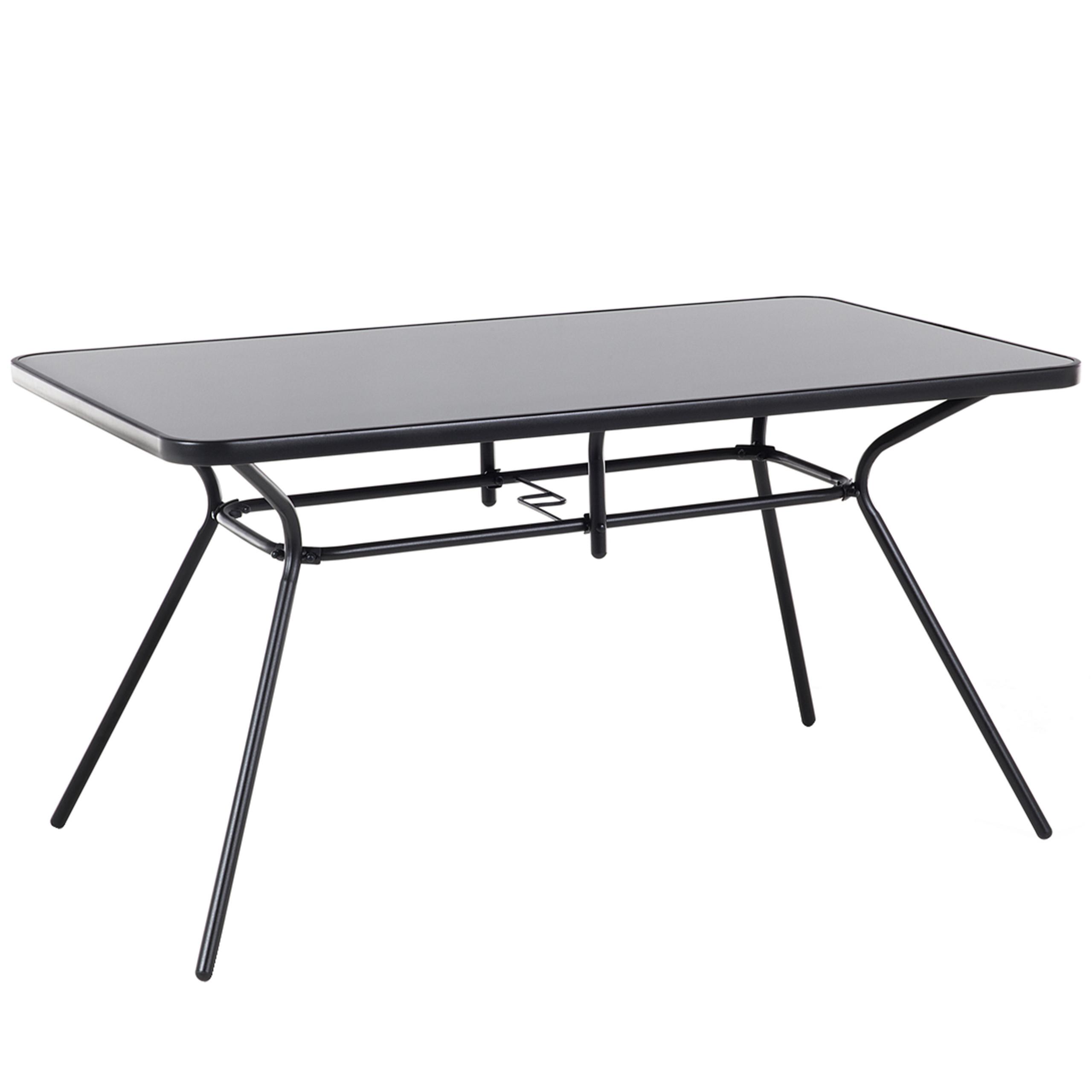 wohnli-moebel-suche-800000531780 Wohnli Möbelsuche - GARTENTISCH Stahl schwarz 140/80 cm Livo
