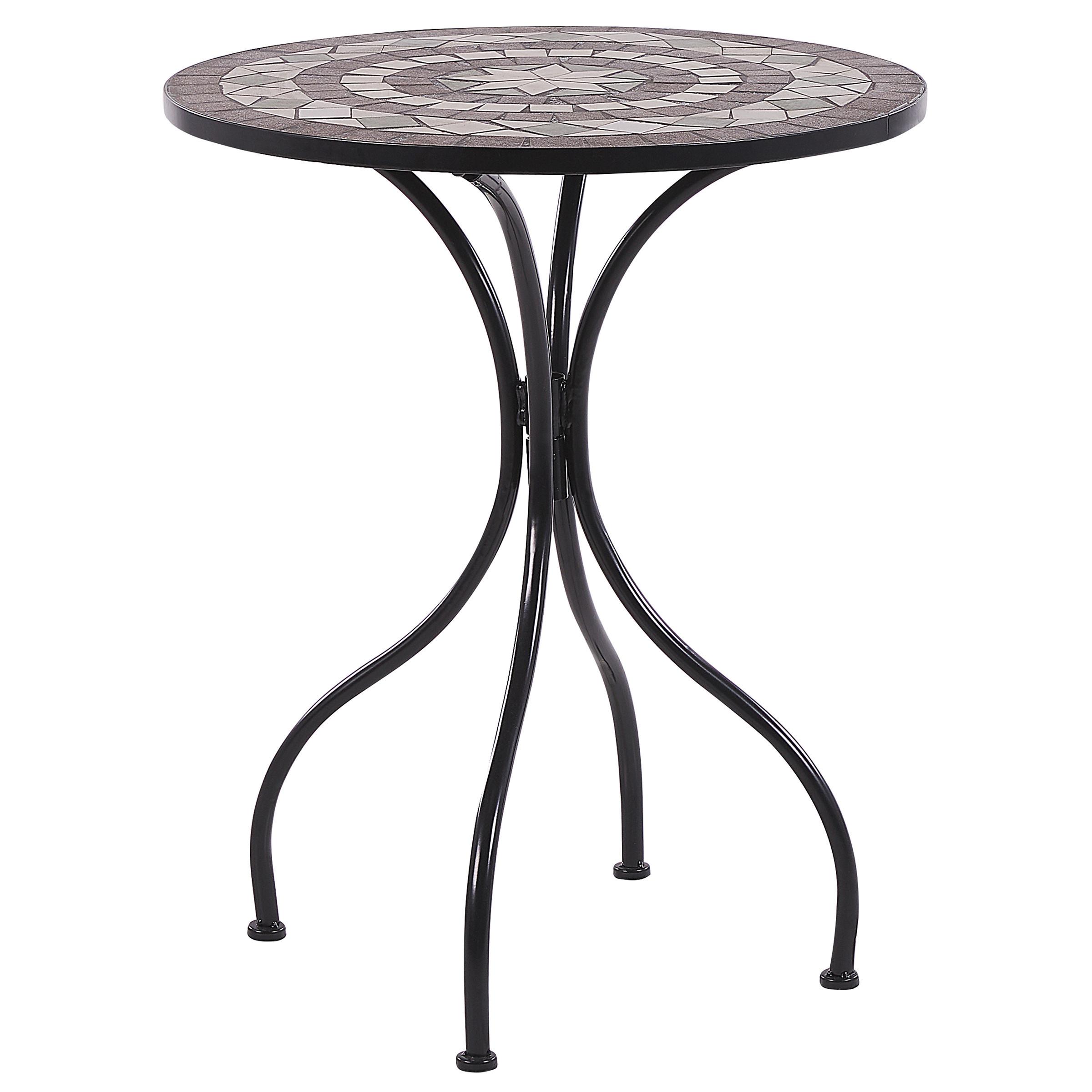 wohnli-moebel-suche-800000531784 Wohnli Möbelsuche - GARTENTISCH Eisen schwarz Mosaik 60 cm Cariati