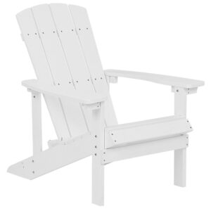 wohnli-moebel-suche-800000531822-1 GARTENSTUHL mit Fußhocker Kunstholz weiß Adirondack Kunststoff Beliani Garten & Outdoor > Gartenmöbel > Gartenstühle Weiß