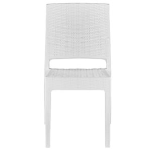 wohnli-moebel-suche-800000531835-1 GARTENSTUHL 4er-Set Rattanoptik weiß Fossano Kunststoff Beliani Garten & Outdoor > Gartenmöbel > Gartenstühle Weiß