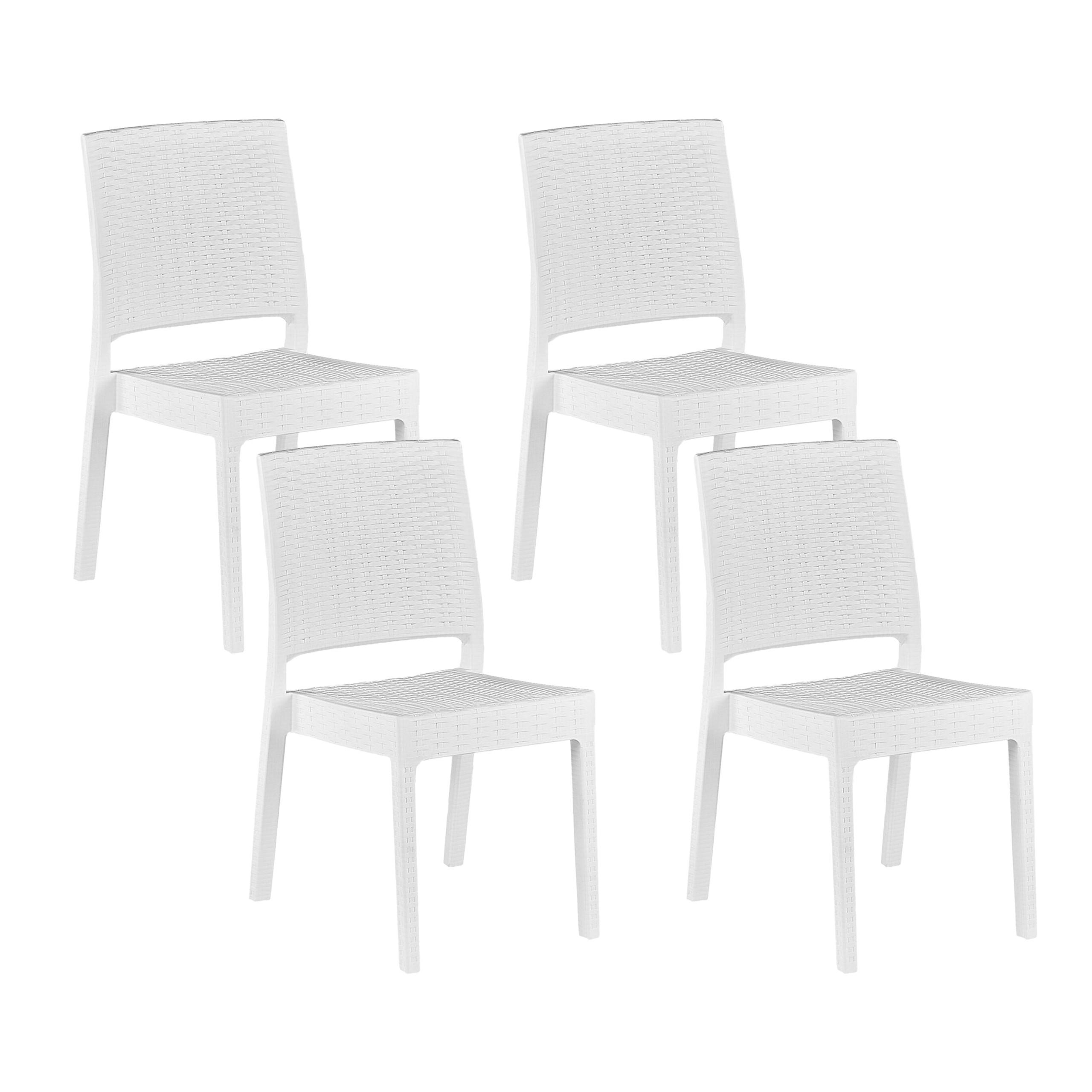 wohnli-moebel-suche-800000531835 Wohnli Möbelsuche - GARTENSTUHL 4er-Set Rattanoptik weiß Fossano