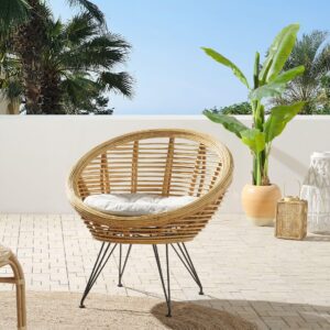 wohnli-moebel-suche-800000531843-1 GARTENSTUHL Rattan helles beige Maratea Naturmaterialien Beliani Garten & Outdoor > Gartenmöbel > Gartenstühle Braun