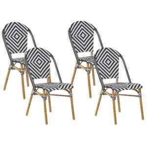 wohnli-moebel-suche-800000531848 Wohnli Möbelsuche - STUHL 4er-Set PE Rattan schwarz/weiß Rifreddo
