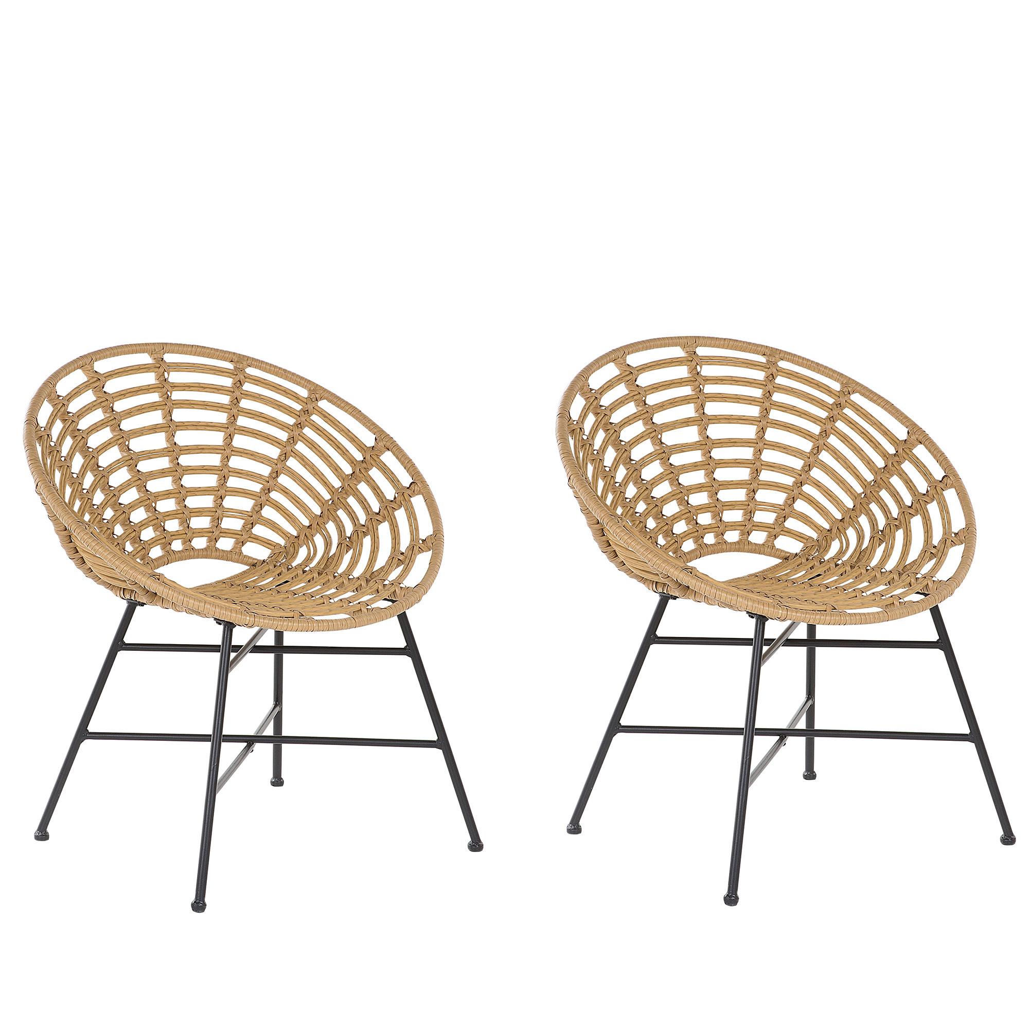 Wohnli Möbelsuche - RATTANSTUHL 2er-Set PE beige Acerra