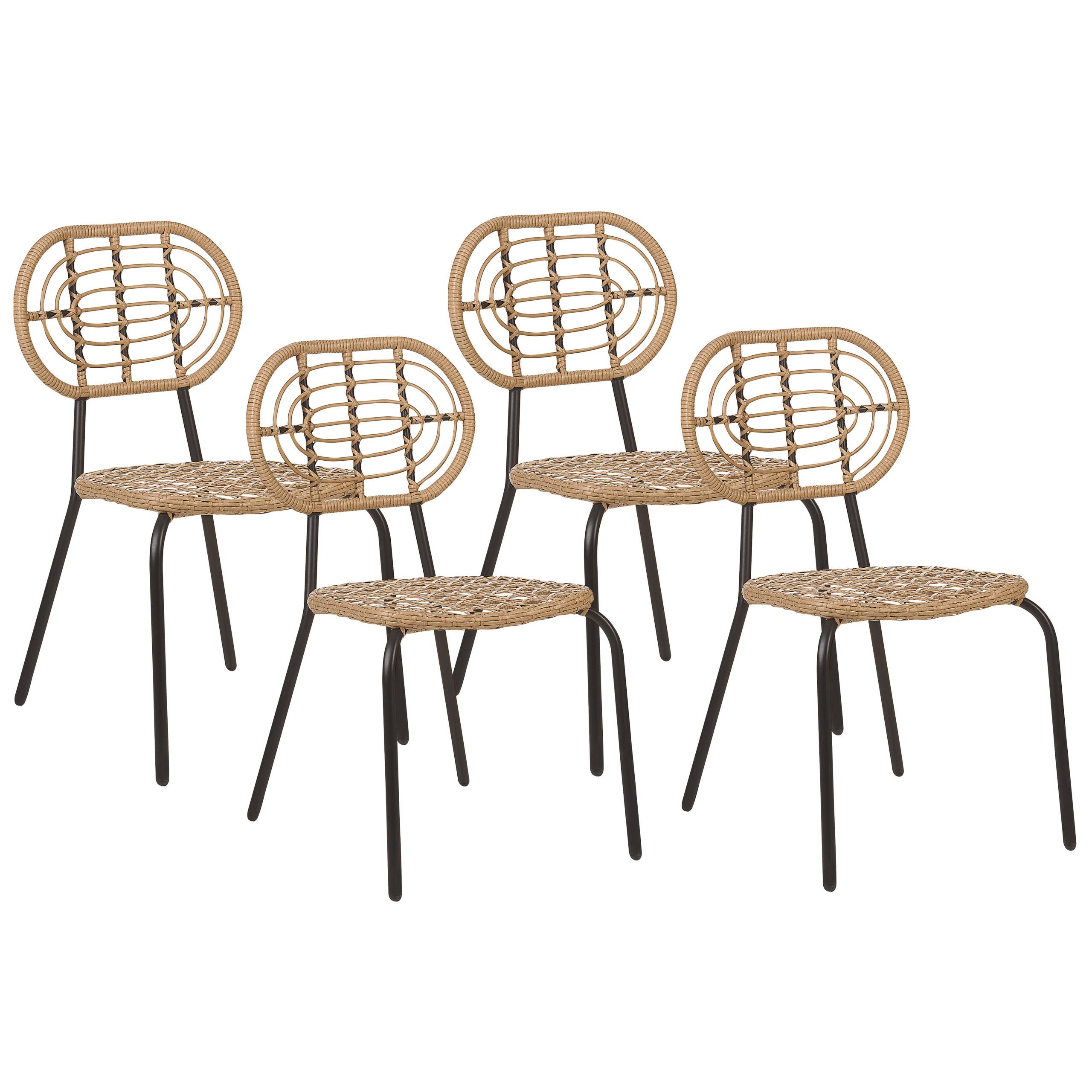 wohnli-moebel-suche-800000531852 Wohnli Möbelsuche - GARTENSTUHL 4er-Set PE Rattan natürlich Pratello