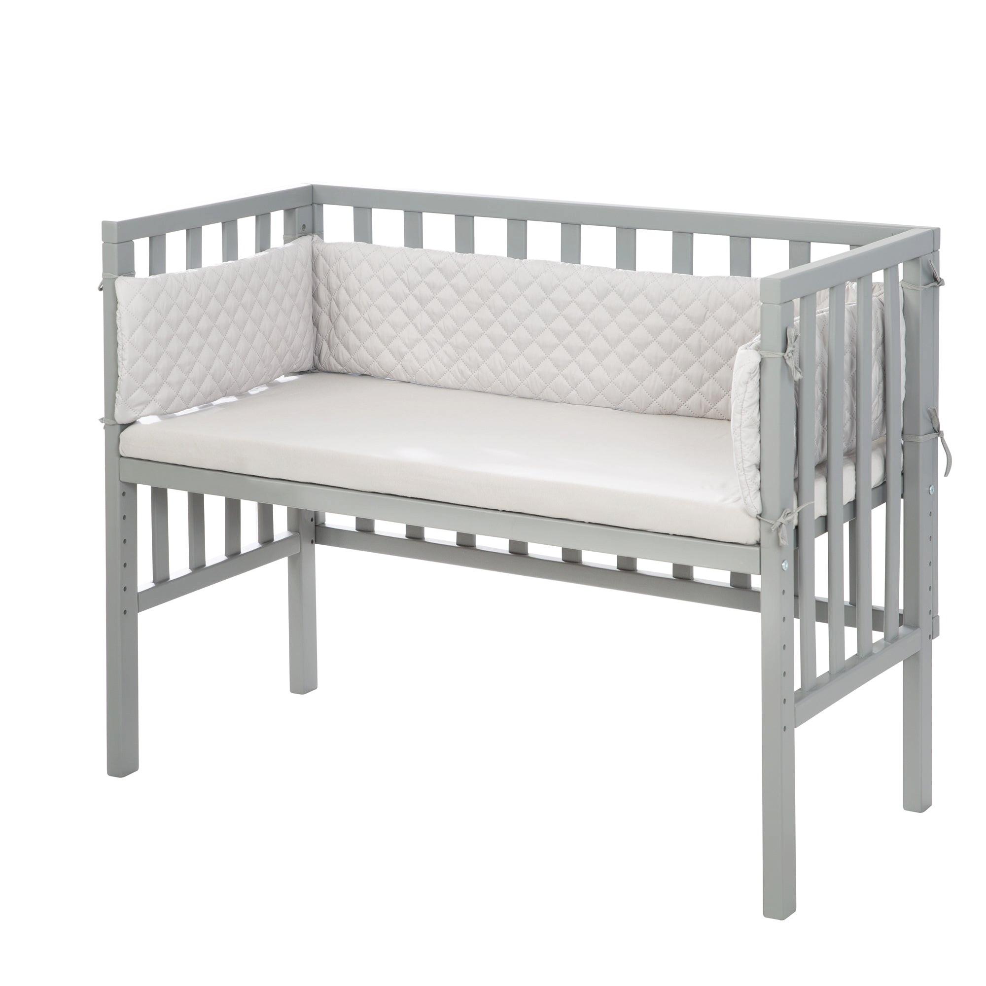wohnli-moebel-suche-800000532298 Wohnli Möbelsuche - BEISTELLBETT roba Style grau 2in1 Set 90 x 45 cm