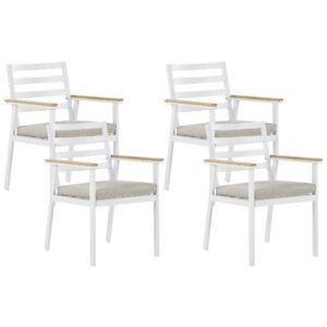 wohnli-moebel-suche-800000532581 Wohnli Möbelsuche - GARTENSTUHL 4er-Set Aluminium weiß Auflagen weiß Cavoli
