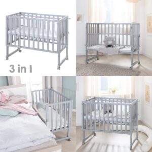 wohnli-moebel-suche-800000532669-1 BEISTELLBETT roba Style grau 3in1 Set 90 x 45 cm Holzwerkstoff Roba Möbel > Tische > Beistelltische Taupe