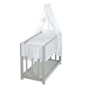 wohnli-moebel-suche-800000532680 Wohnli Möbelsuche - BEISTELLBETT Sternenzauber grau 3in1 Set 90 x 45 cm