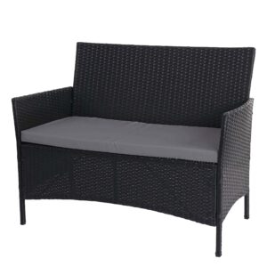 wohnli-moebel-suche-800000535732 Wohnli Möbelsuche - POLY-RATTAN GARTENBANK Anthrazit