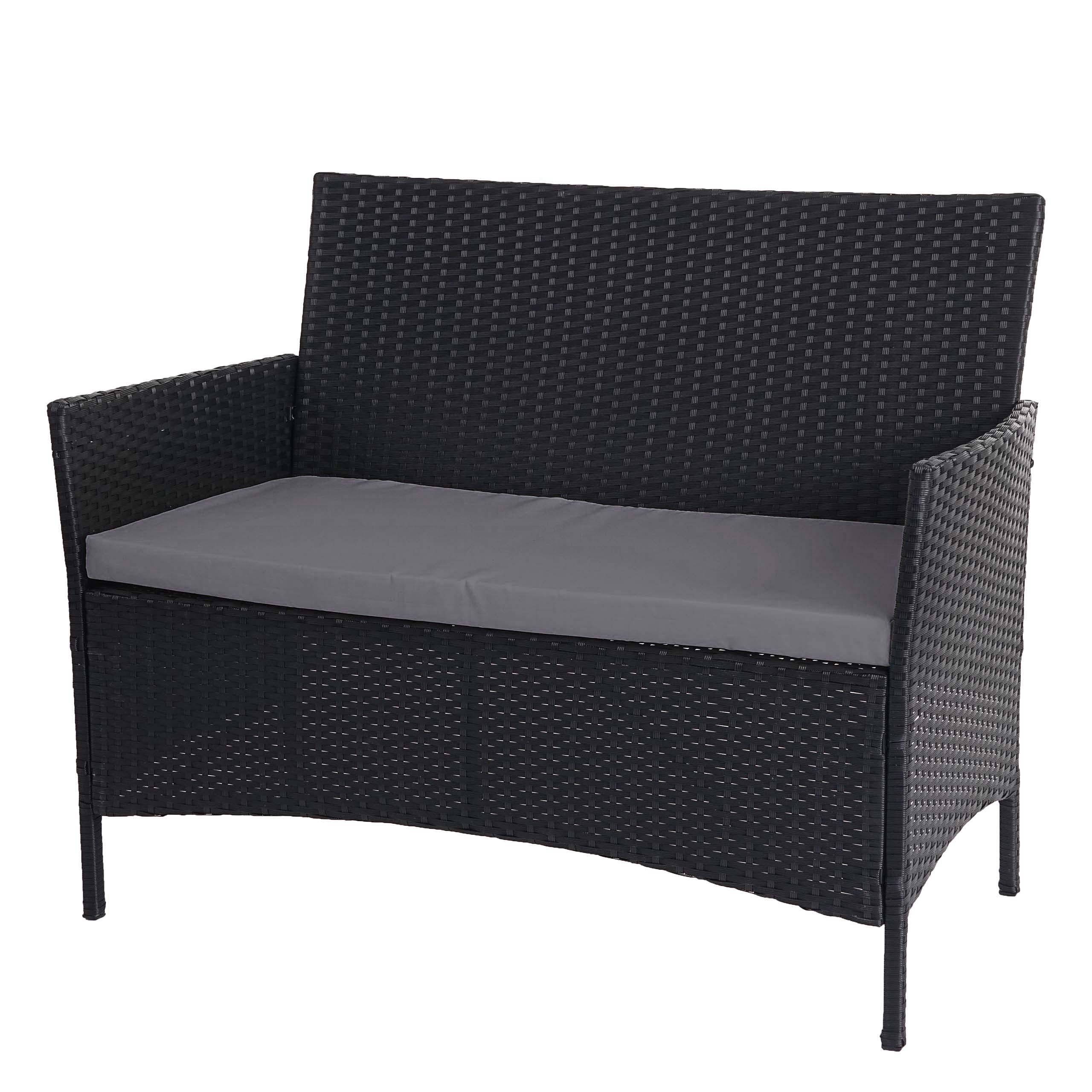 wohnli-moebel-suche-800000535732 Wohnli Möbelsuche - POLY-RATTAN GARTENBANK Anthrazit