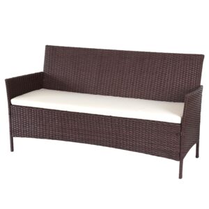 wohnli-moebel-suche-800000535737 Wohnli Möbelsuche - 3-SITZER POLY-RATTAN GARTENBANK Braun