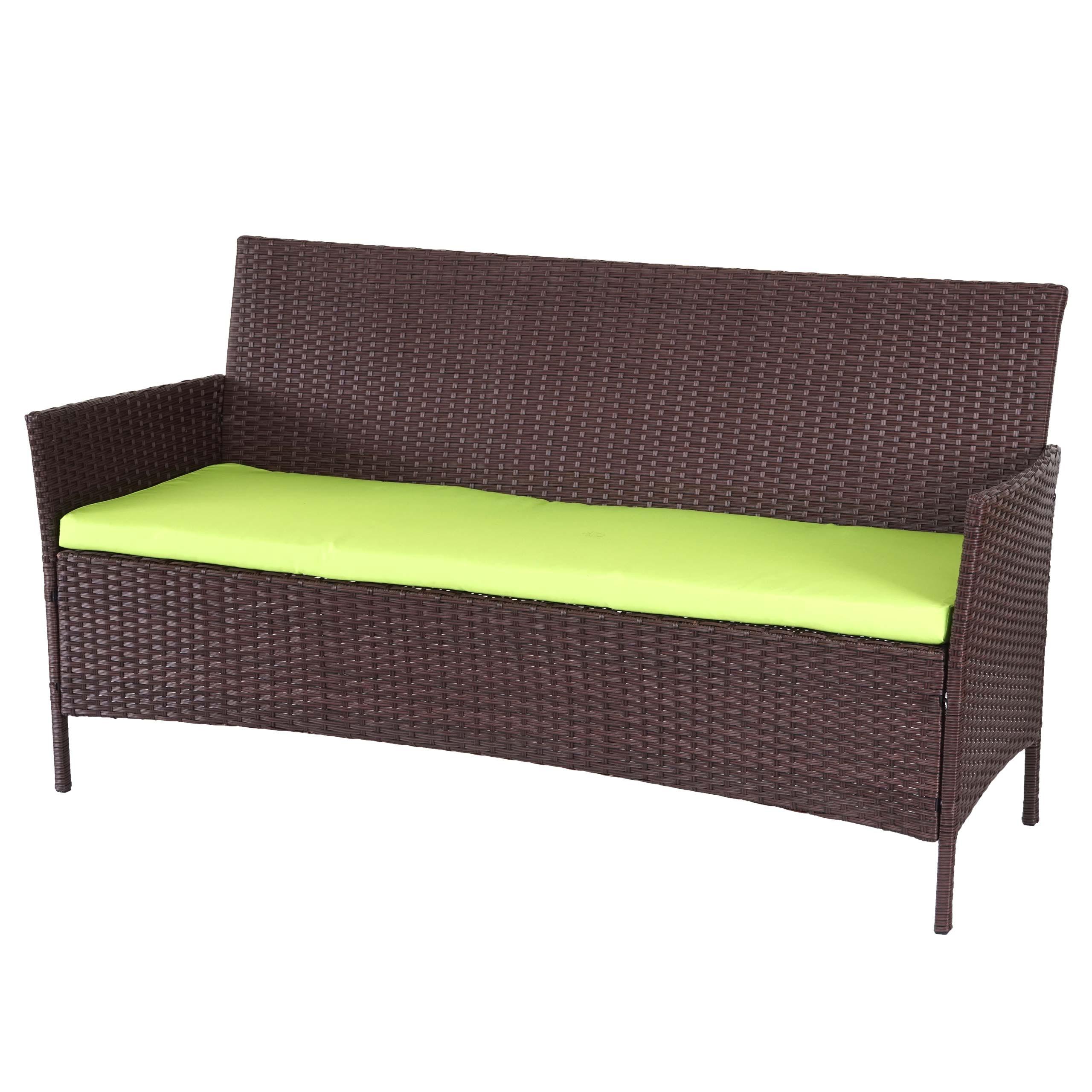 Wohnli Möbelsuche - 3-SITZER POLY-RATTAN GARTENBANK Braun
