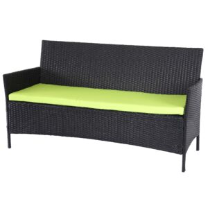 Wohnli Möbelsuche - 3-SITZER POLY-RATTAN GARTENBANK Anthrazit