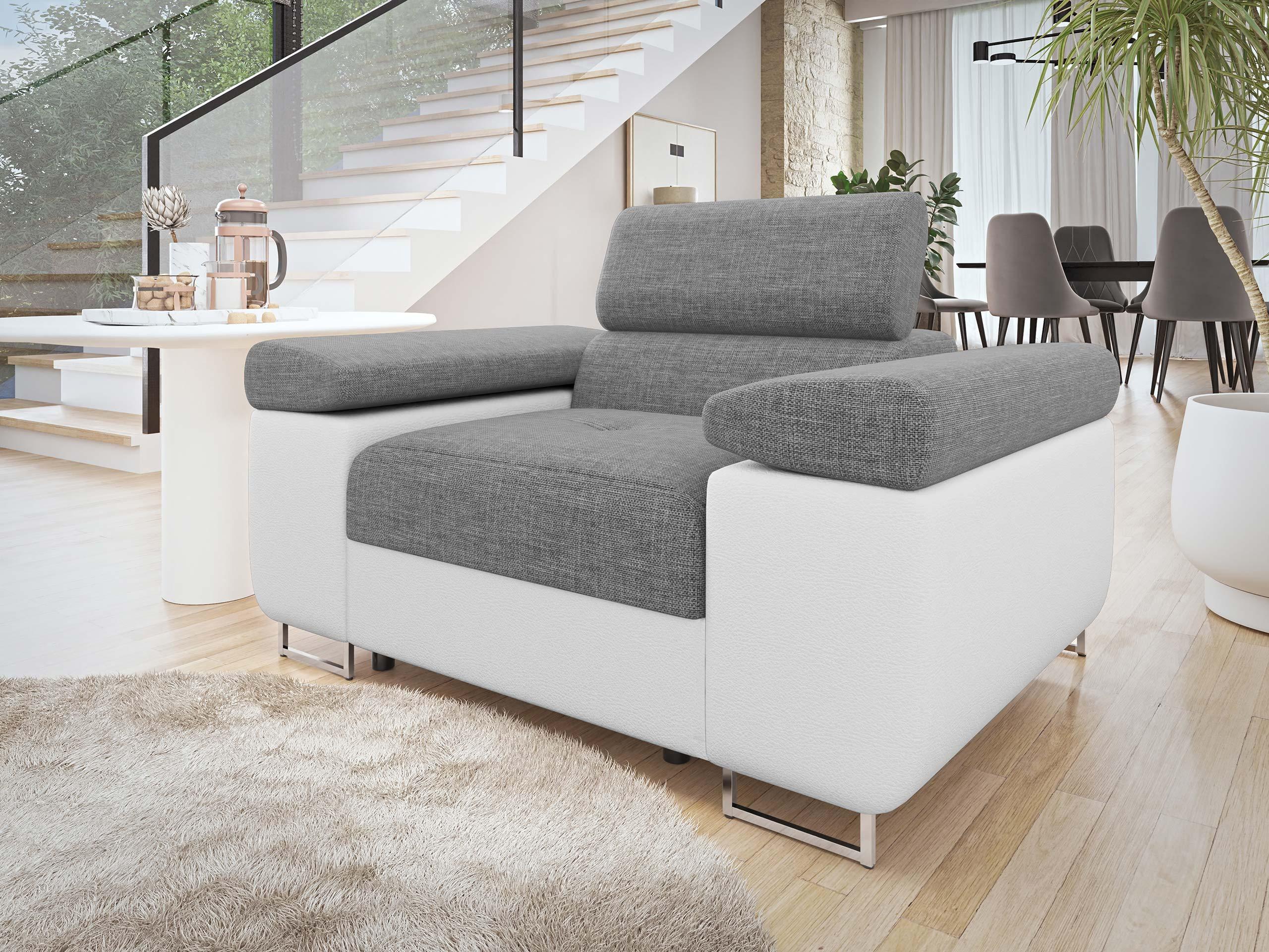 SESSEL Torezio Textil MIRJAN24 Möbel > Sessel > Polstersessel Weiß