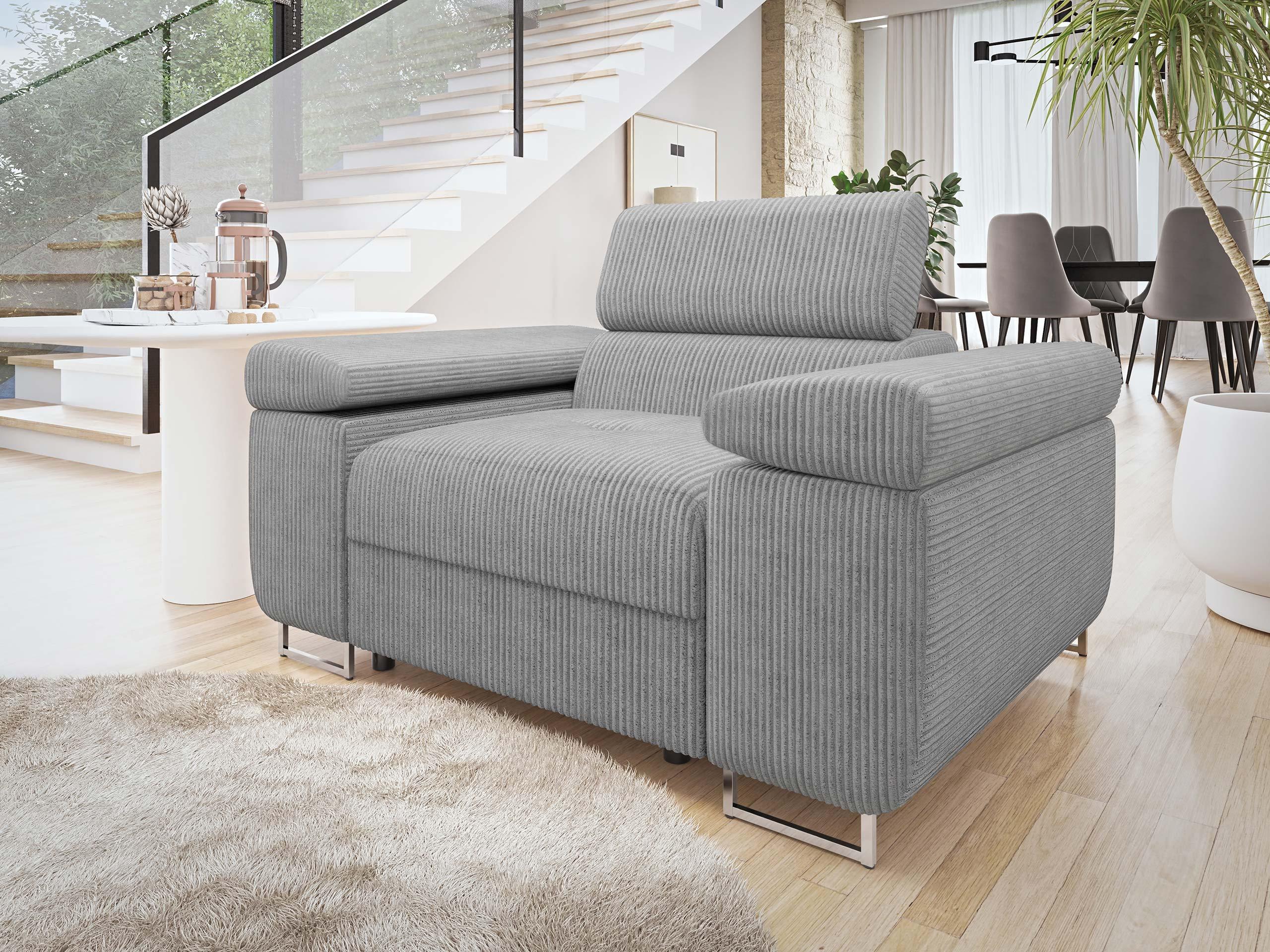 SESSEL Torezio Cord Textil MIRJAN24 Möbel > Sessel > Polstersessel Grau