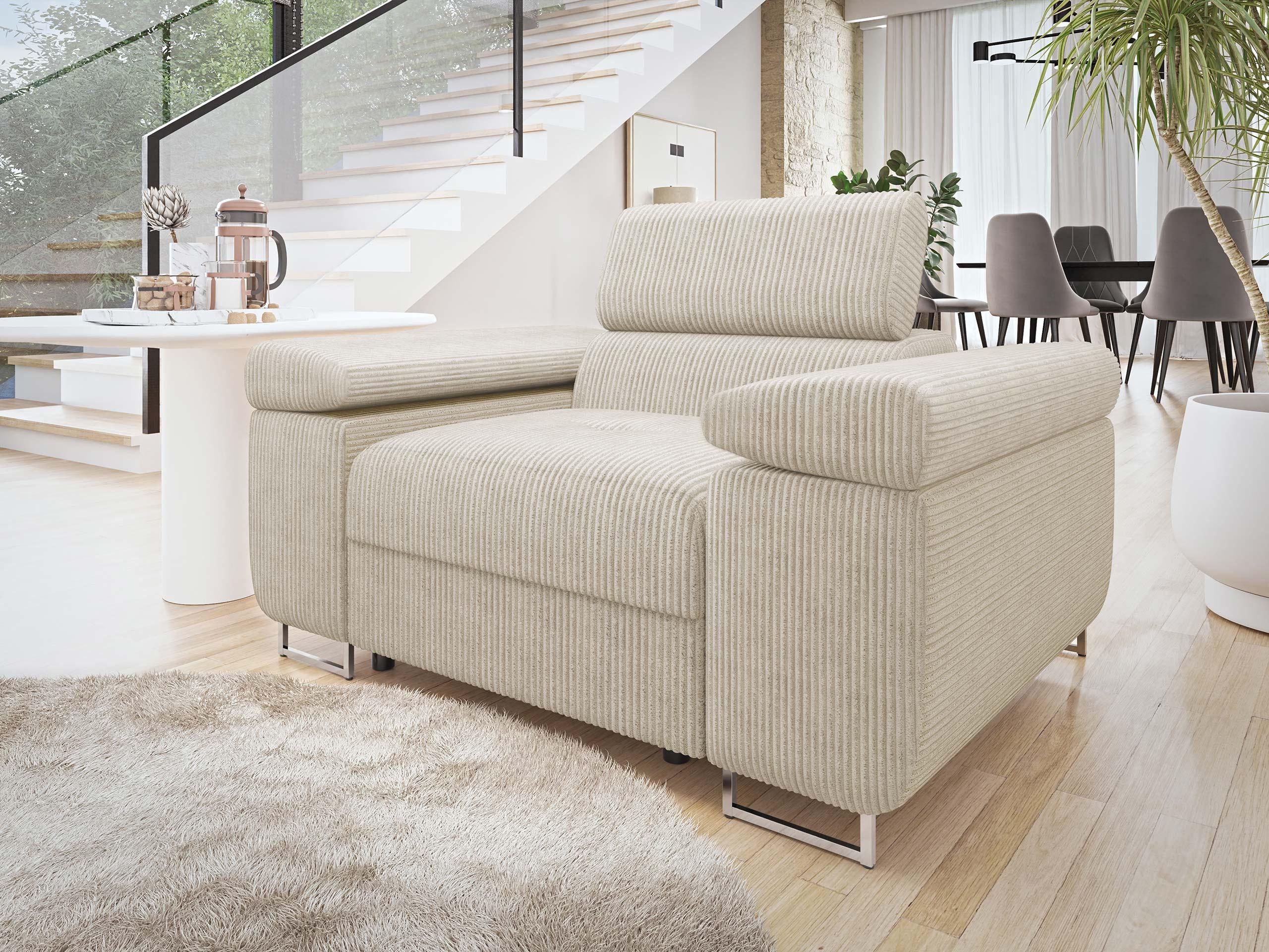 SESSEL Torezio Cord Textil MIRJAN24 Möbel > Sessel > Polstersessel Beige