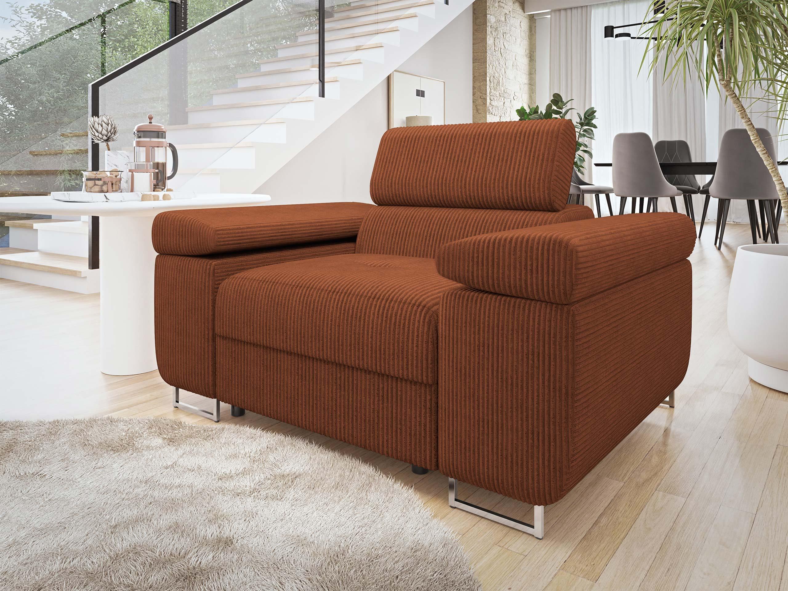 SESSEL Torezio Cord Textil MIRJAN24 Möbel > Sessel > Polstersessel Braun