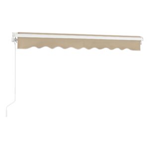 GELENKARMMARKISE Bitonto Textil, Metall [en.casa] Garten & Outdoor > Sonnen- & Sichtschutz Beige