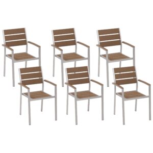 wohnli-moebel-suche-800000538542 Wohnli Möbelsuche - GARTENSTUHL 6er-Set Kunstholz braun Vernio