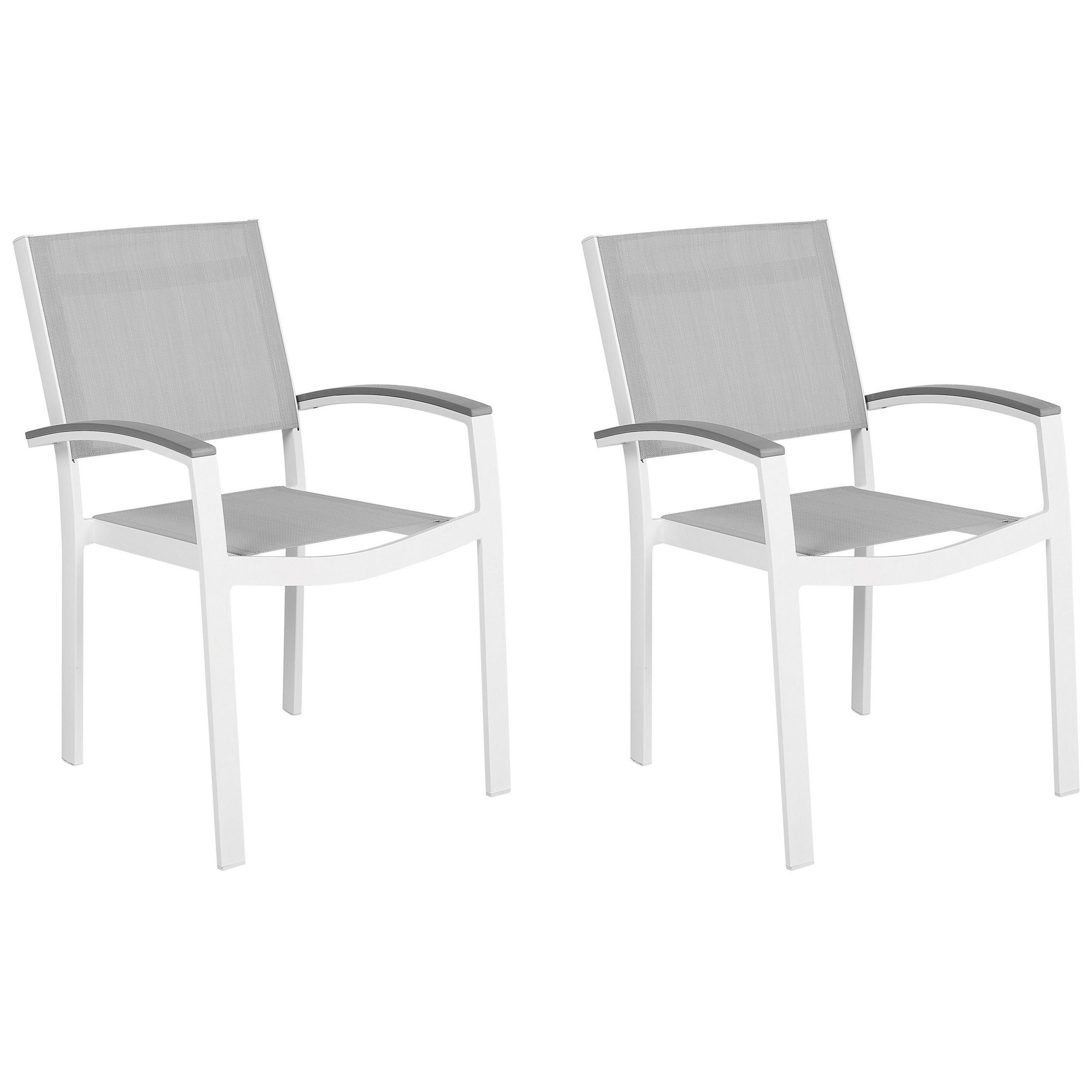 wohnli-moebel-suche-800000538550 Wohnli Möbelsuche - GARTENSTUHL 2er-Set Metall hellgrau Pereta